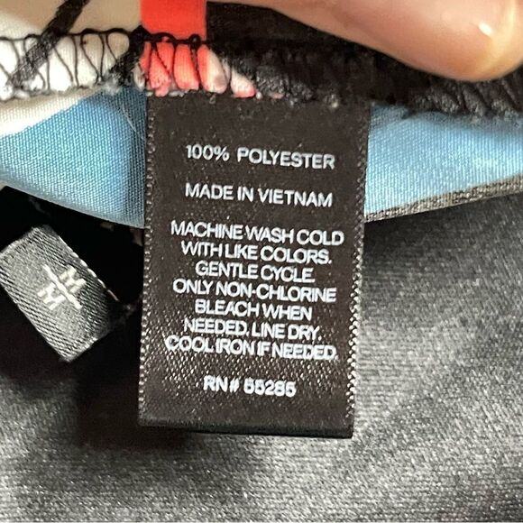 EXPRESS Zebra Geometric Print Mini‎ Slip Dress w/ Elastic Waist, Medium - Picture 7 of 8